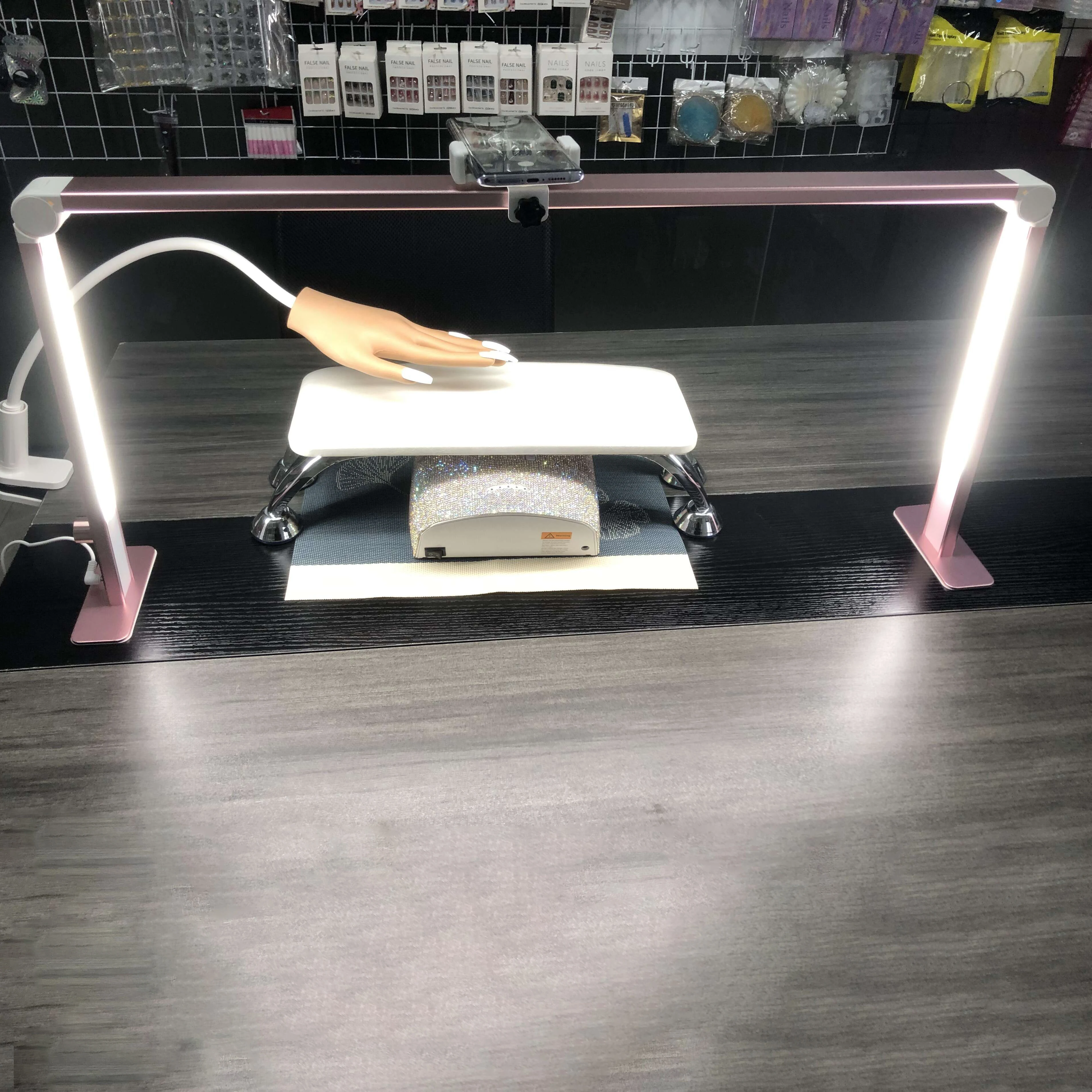 Wholesale Square Shape Nail Salon Folding LED Table Lamp 36W Manicure Acrylic Nails Desk Table Lamp for Tattoo Eyelash Extension