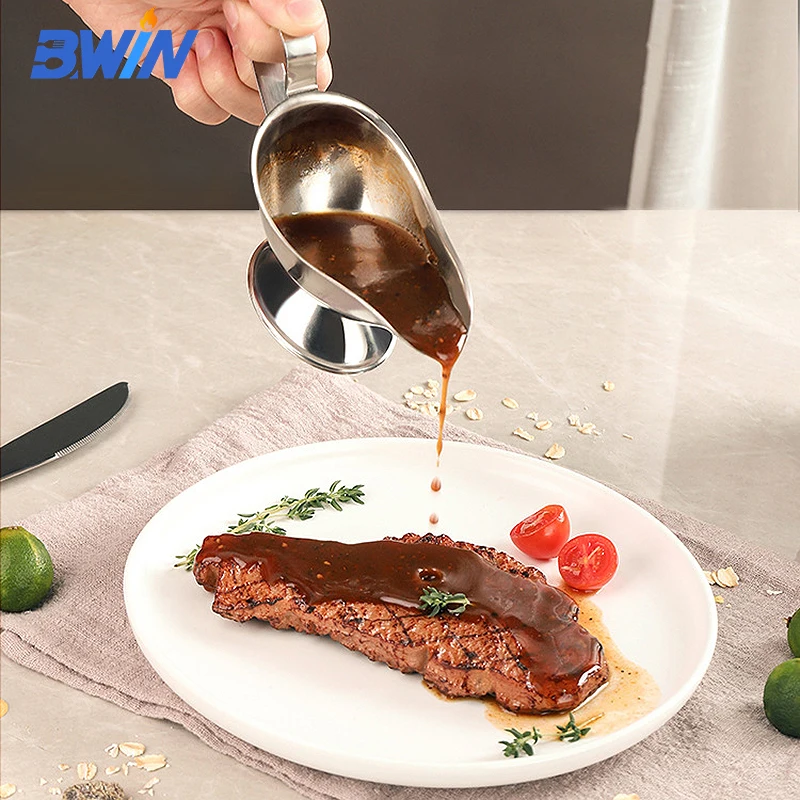 Restaurant Food Service 3oz. Stainless Steel Sauce Gravy Boat