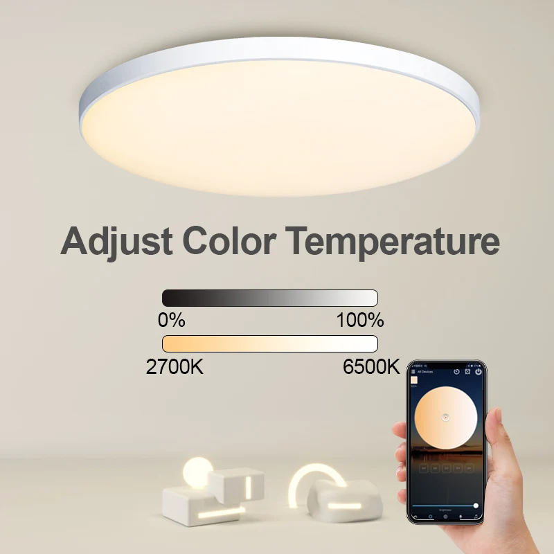 Modern smart home lighting WiFi APP Remote control Voice control 30W CCT RGB Smart Ceiling light for living room and bedroom
