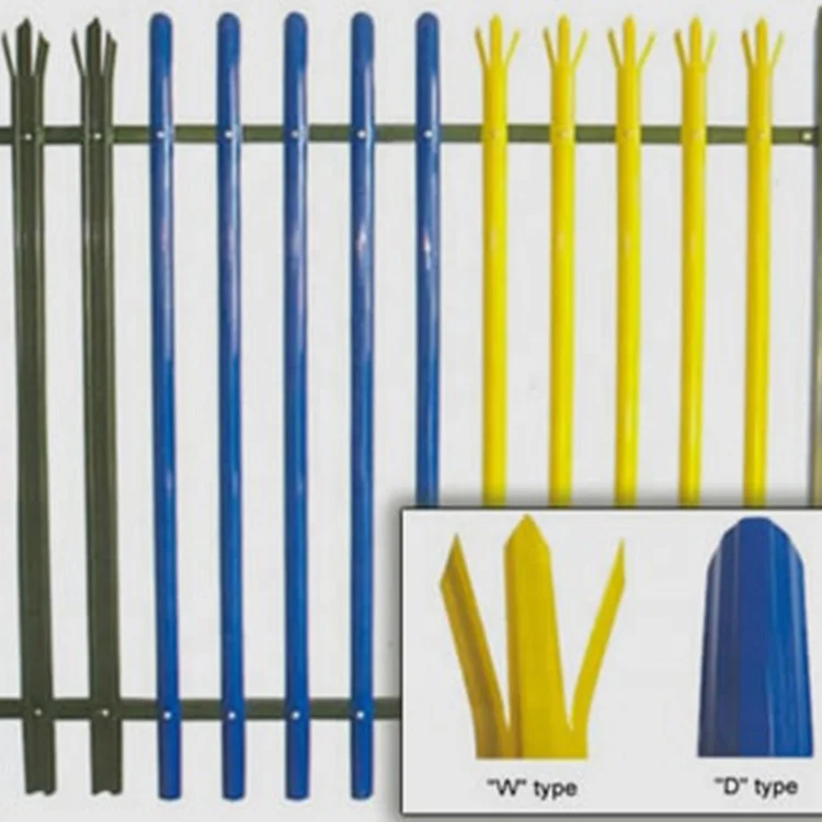 High quality galvanized and powder coated angle steel palisade garden europe fencing for sale