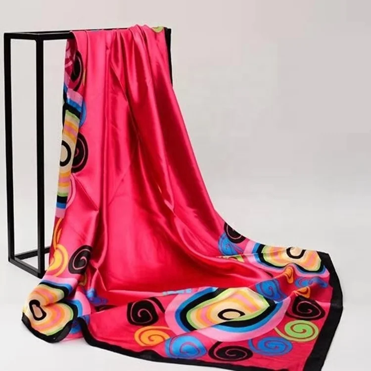 Wholesale Tudung custom logo luxury printed designer instant chiffon hijab silk muslim Turban scarfs for