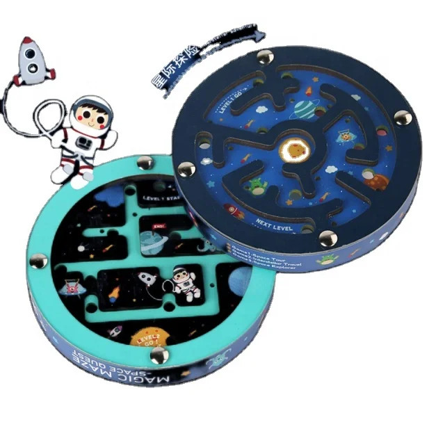 Wooden magic maze double side balance labyrinth ball maze game toy  focus training spatial logical thinking educational toys