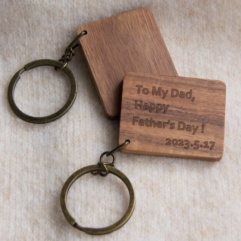 New Solid walnut rectangle wood Keychain Blanks Can Laser Blanks