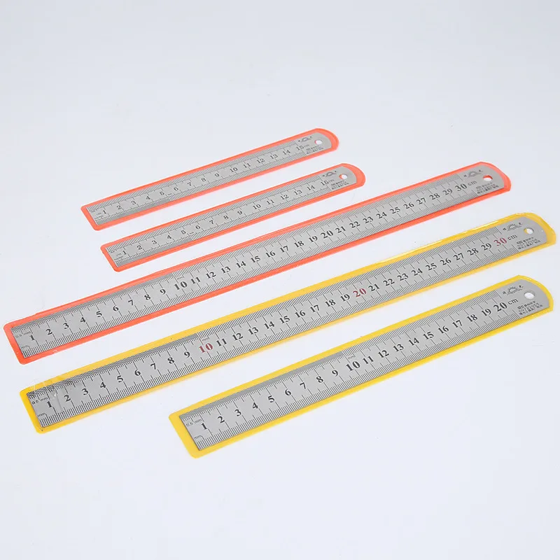 OEM Logo Stainless Steel Ruler, High Quality Metal Scale Ruler With Metric & Inch Scale