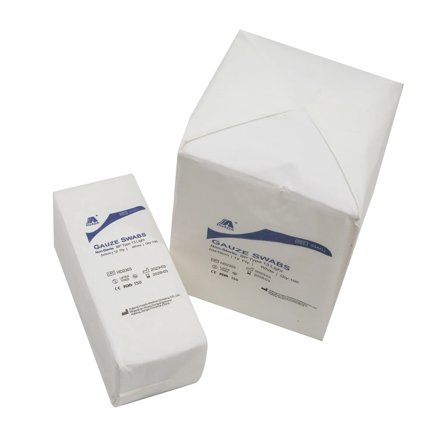 CE ISO Medical Gauzes 100% cotton medical gauze pad non sterile gauze swab