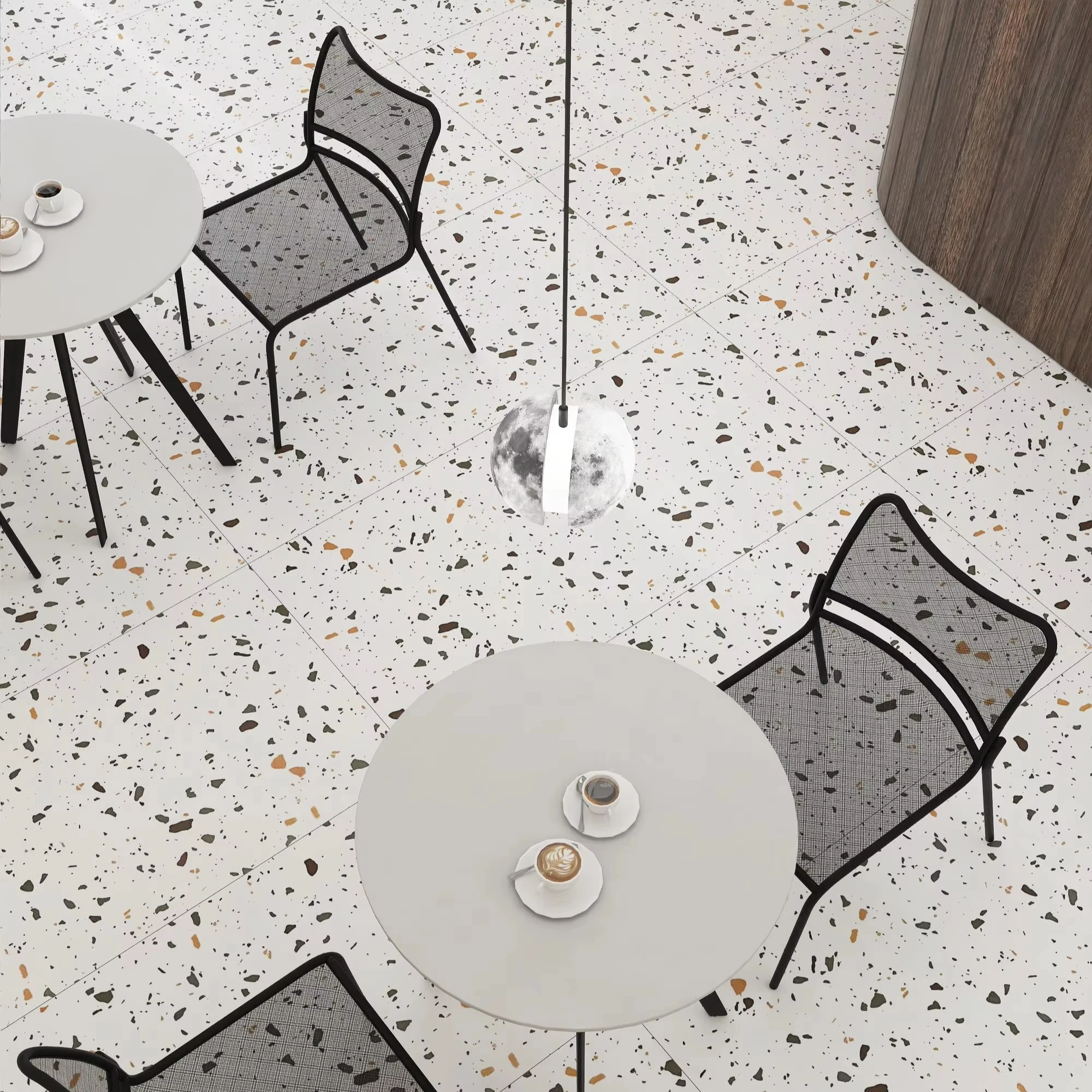 Bright Colored Terrazzo Tiles 600x1200 Ceramic Tiles  Kitchen Toilet Simple Bathroom Wall Tiles Non-slip 800x800 600x600