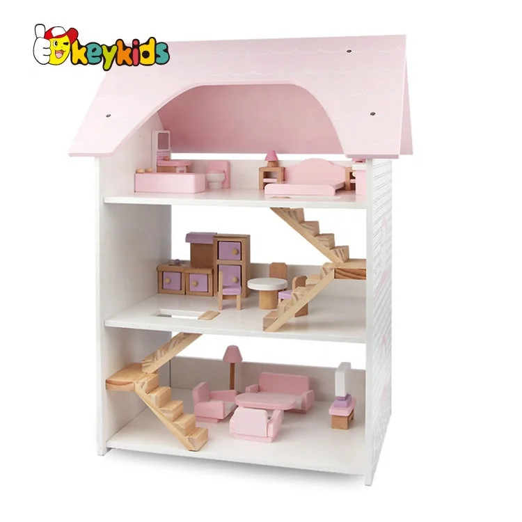 2021 New released children wooden miniature room kits for pretend play W06A388