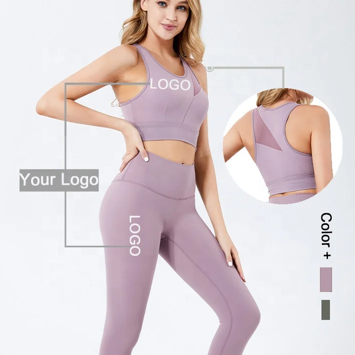 Aliexpress Women Fitness Clothing Sets Athletic Fitness Women Yoga Set Gym 2Piece Bra Sports Bra And Legging Set