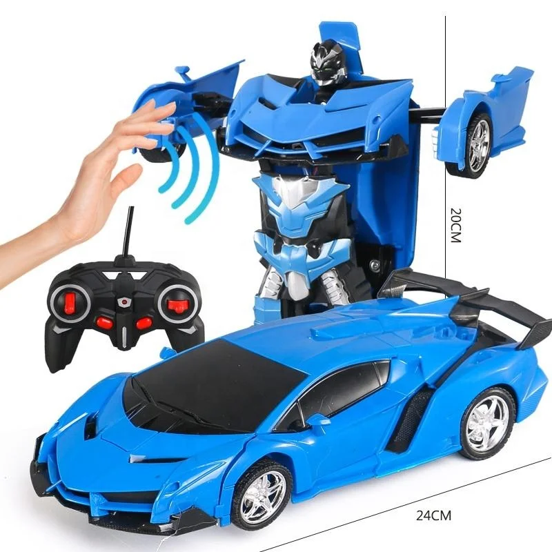 Samtoycn low price 2 in 1 Electric RC Car Radio Control Deformation Car Toys Automatic Robot Deformable Robot for Boys Gift