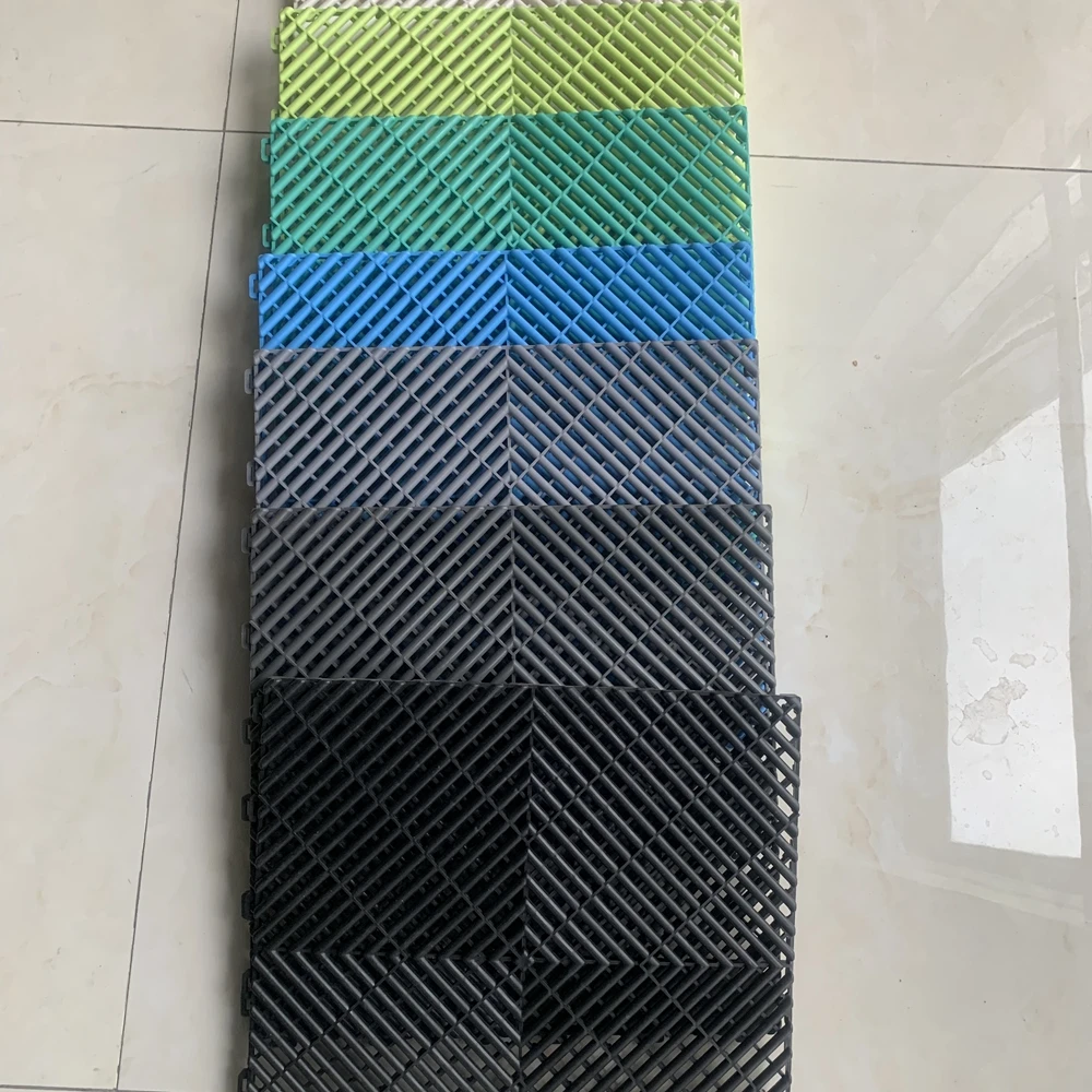 Heavy Duty Vinyl Plastic PVC Interlocking Flooring Tile Garage Workshop Warehouse Gym Showroom for heavy duty area