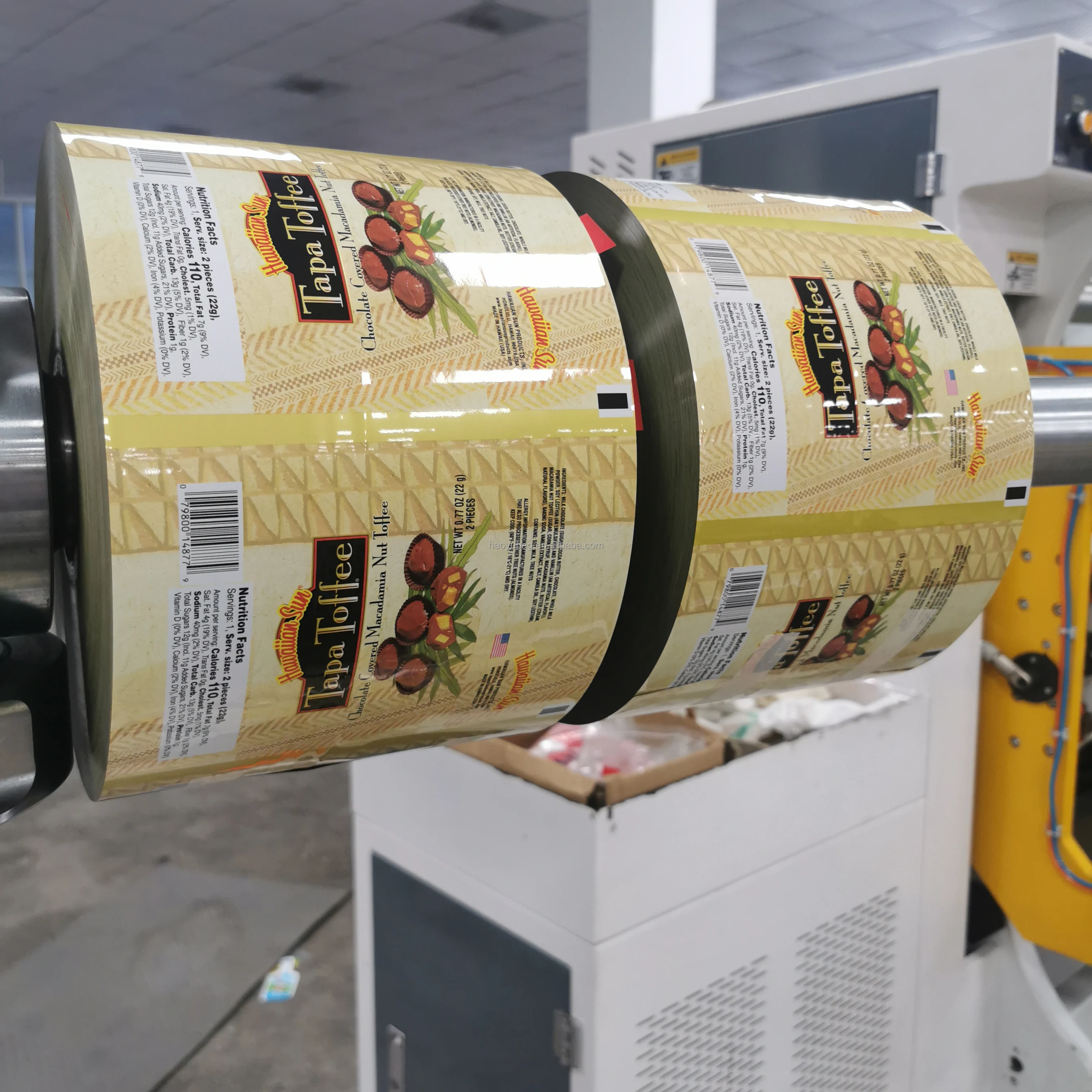 Popularly PrintPlastic Aluminum Foil Laminated Instant Matcha Tea Powder Stick Wrapper Automatic Sachet Packaging Roll Film