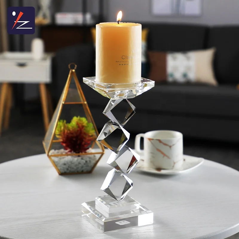 Высококачественный Хрустальный подсвечник k5 в форме столба для свадебного декора