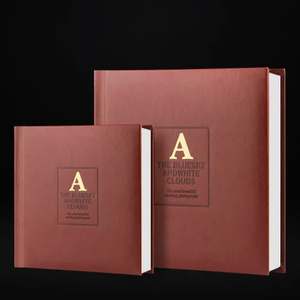 
Leather cover paper transparent pvc photo album diy waterproof photo book self adhesive photo album 