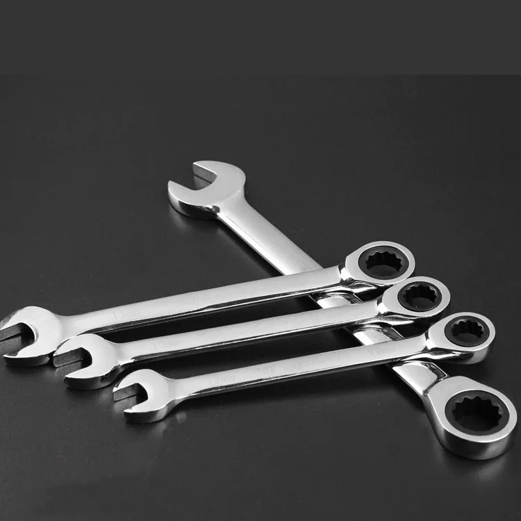 Automobile maintenance tools 8-32mm CRV open end box spanner Quick ratchet combination wrench