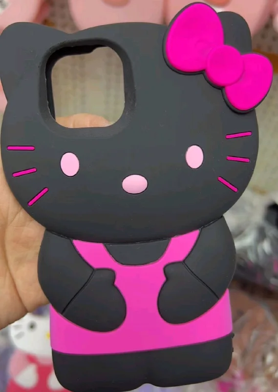 Amazon Hot Selling Hello Kitty Silicone Phone Case For Girls Favorite Cute Design Iphone 15pro 13 14promax 11 12 Xsmax7p
