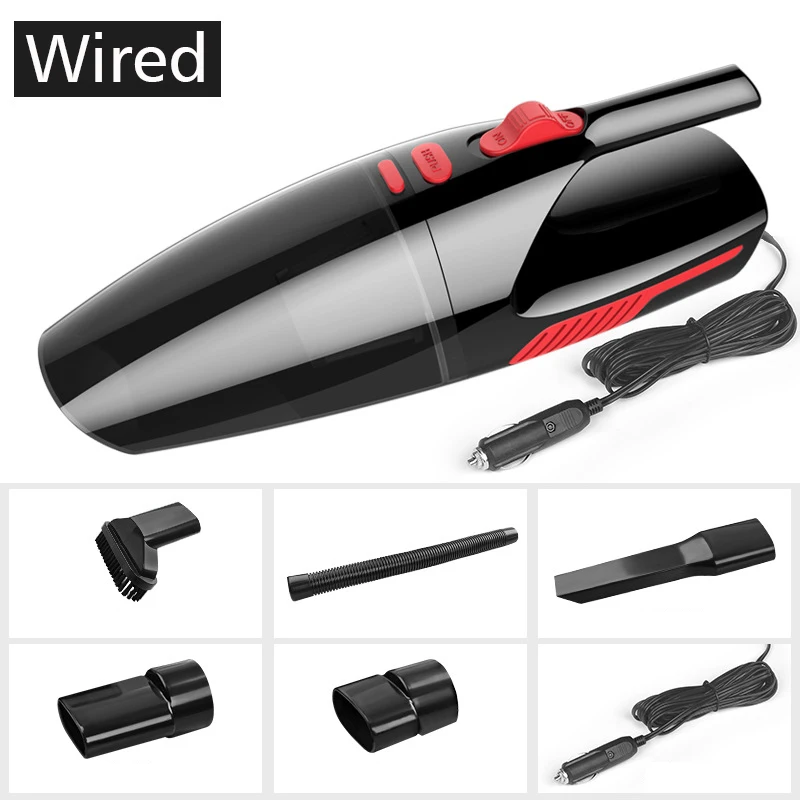 4000PA 12V Portable 120W Wet Dry Car Handheld Wired Vacuum Cleaner for dust