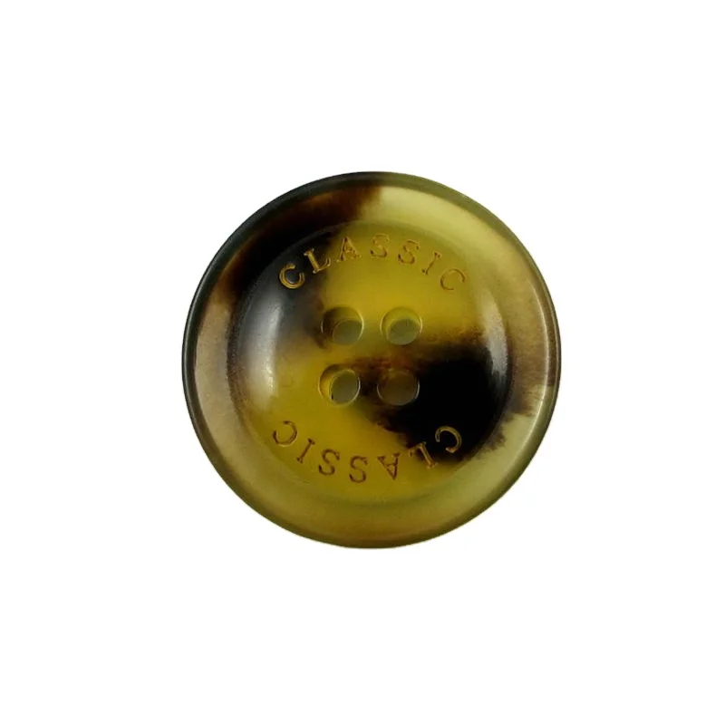 Модные пуговицы из полиэфирной смолы с 4 отверстиями, Дизайнерские пуговицы для костюма