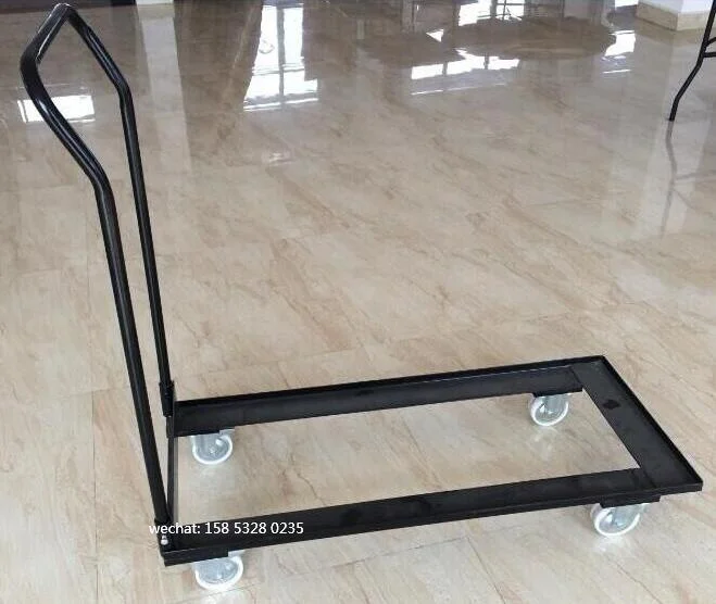 Plastic folding chair trolley cart for events