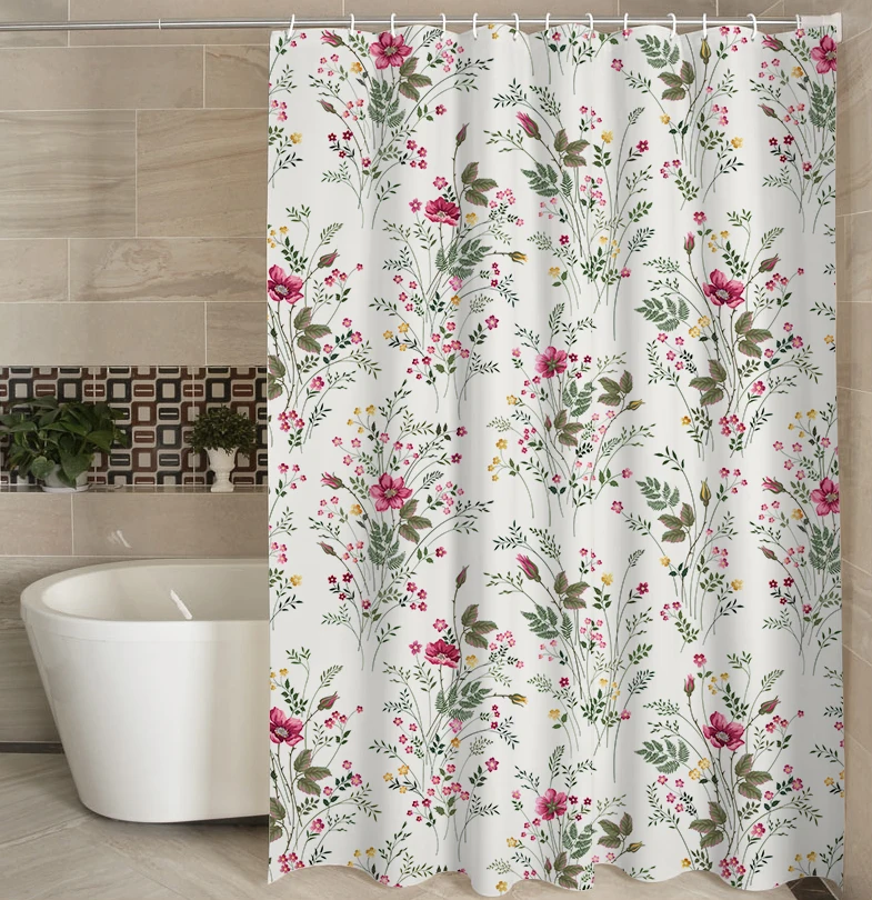 
Customize Polyester shower curtains Bathroom Mat Set Home Bathroom 
