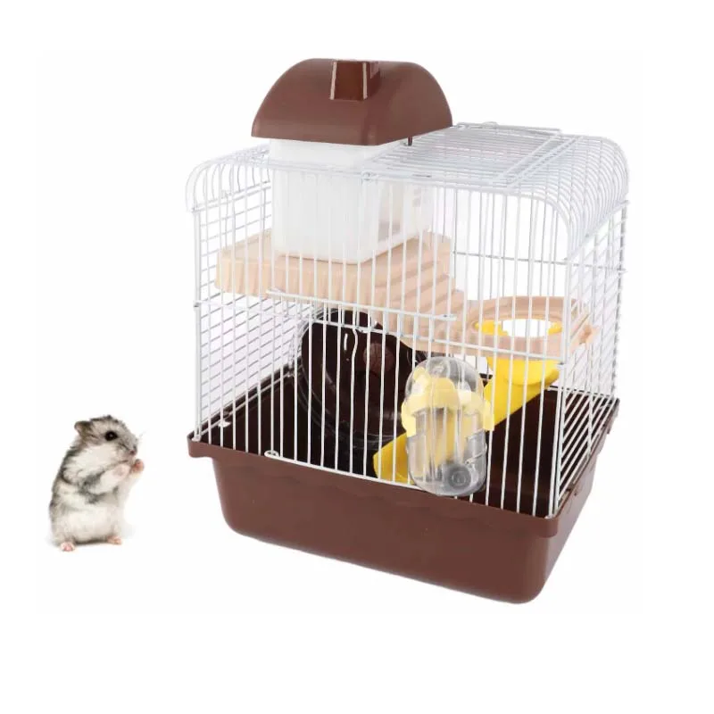 Wholesale 2 Tier Hamster Cage Large Space High Chassis Design Habitat for Pet Small Animals Totoro Rat Cages