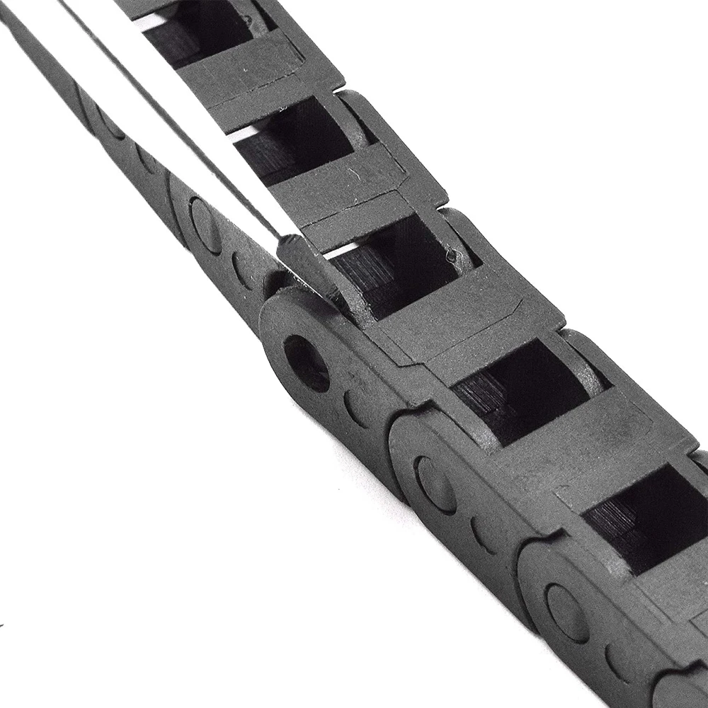 R18 7x7mm Drag Chain Cable Wire Carrier Nylon Non-openable Type 1 Meter with End Connectors