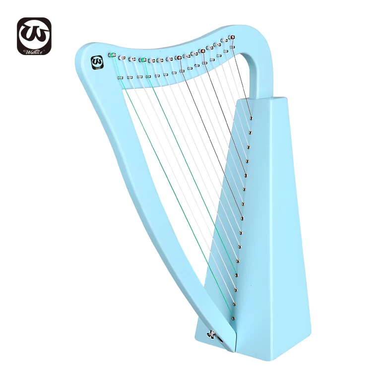 2021 Новое поступление оптовая продажа с фабрики 15 струны рычаг арфа с Делюкс Сумка для переноски, Лира, Уолтер H-15BU синий арфа