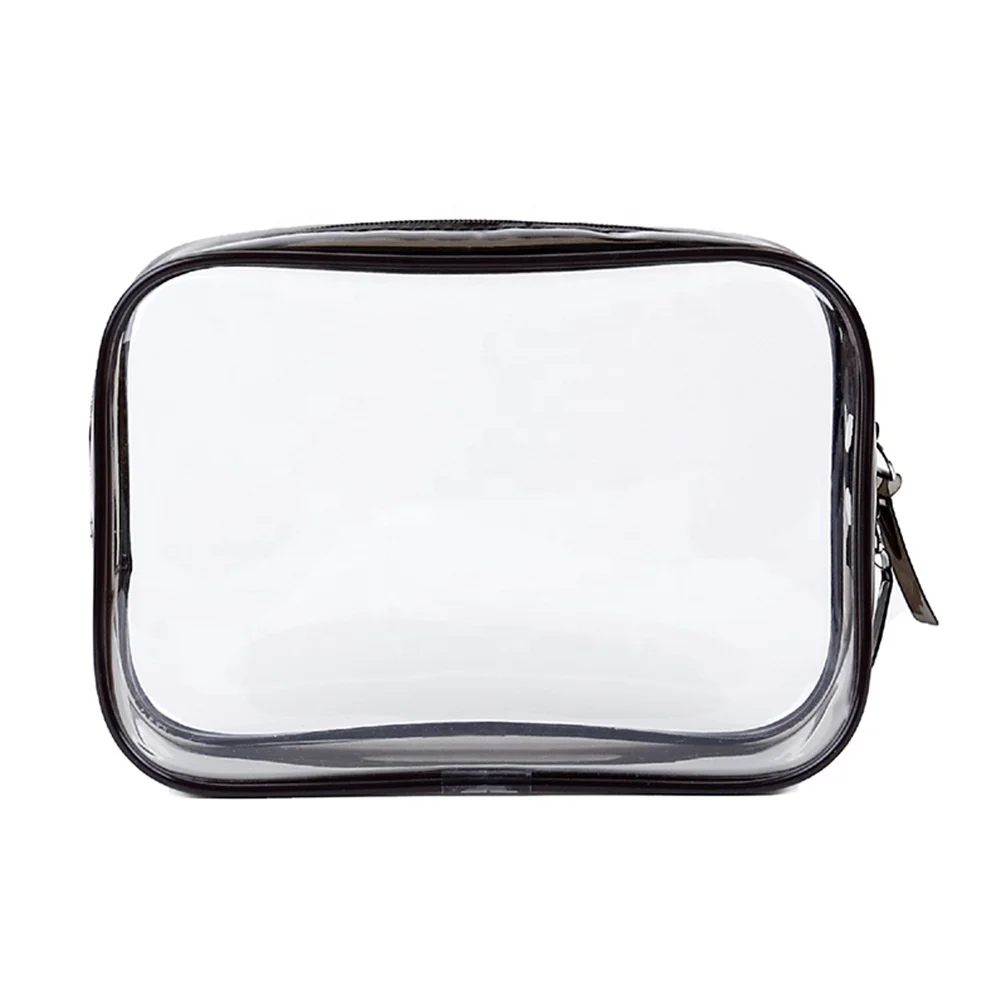 New  portable wholesale large capacity waterproof pvc small transparent storage toiletry makeup cosmetic bag