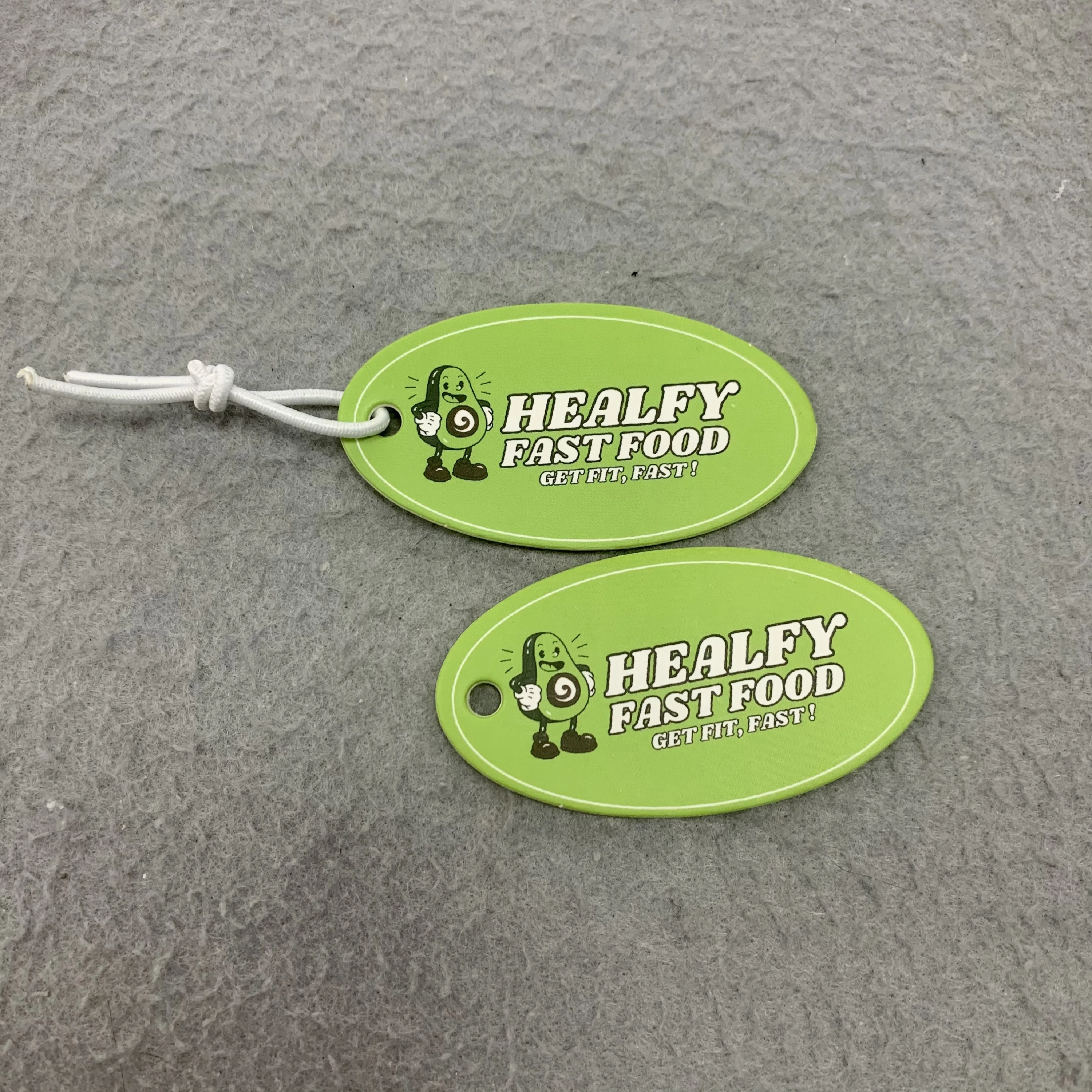 Custom brand logo hangtag specialty paper clothing hang tag elastic string for bottle gift hanging tag