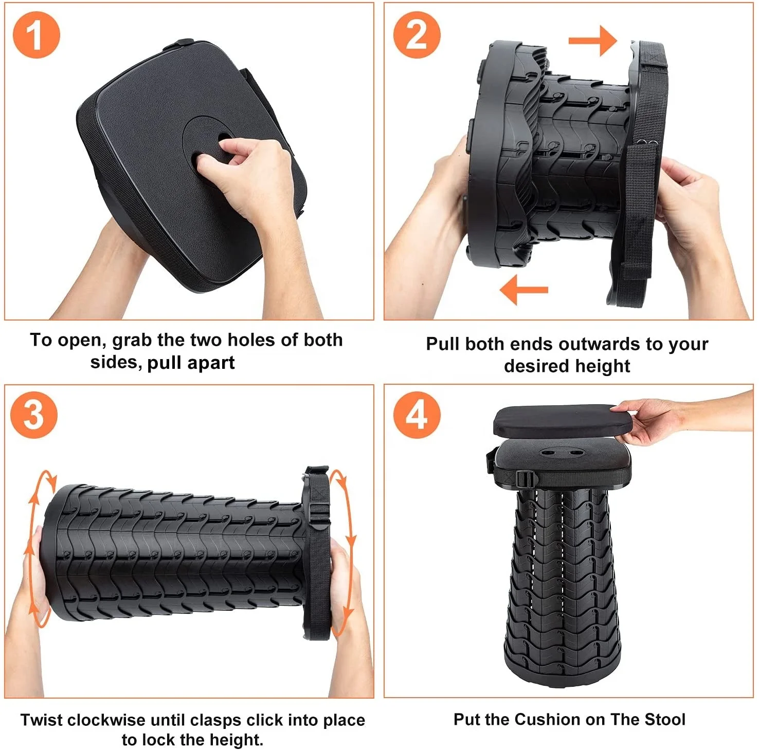 Складной складной телескопический табурет MO006 6-го поколения, оптовая продажа с завода