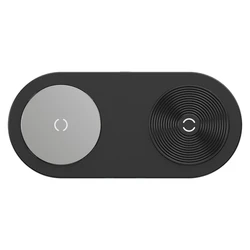 50% Discount 2 in 1 Qi 15W New Non Slip Travel Wireless Charging Pad Wireless Phone Charger Pad For Iphone Airpods Pro