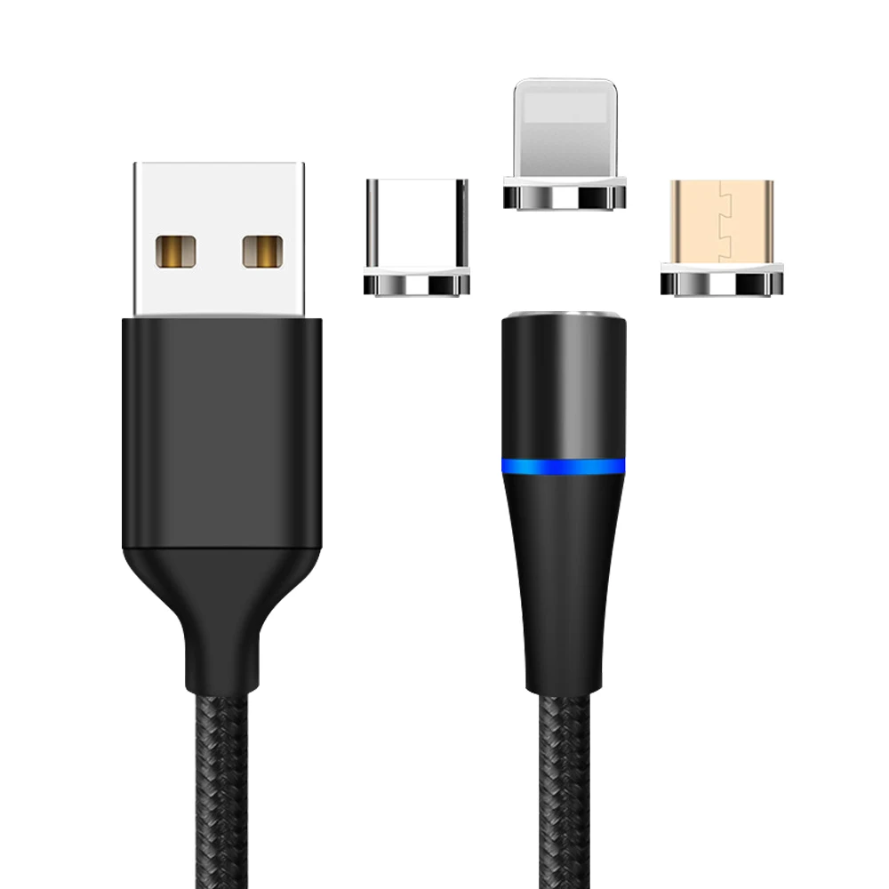 
Hot selling high quality 3 in 1 magnetic charging type c cable micro usb lighting phone profess accessories 