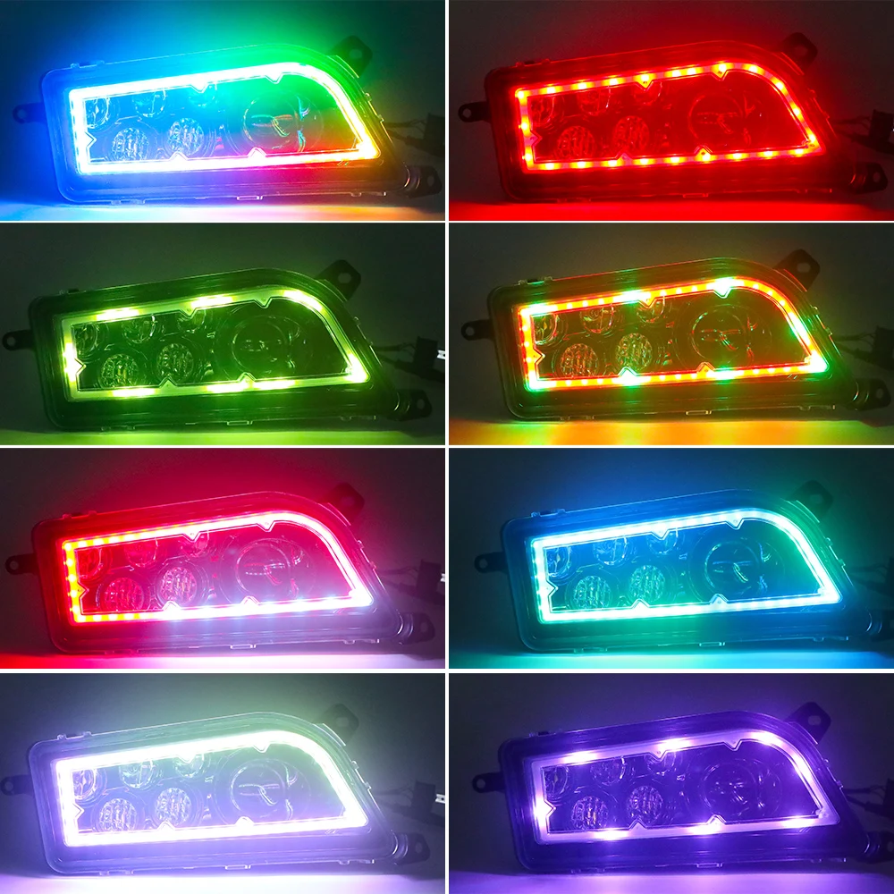 New RGB LED Headlight Replacement atv 4x4 atv headlight 14-17 UTV ATV for Polaris RZR XP 1000 RZR 900