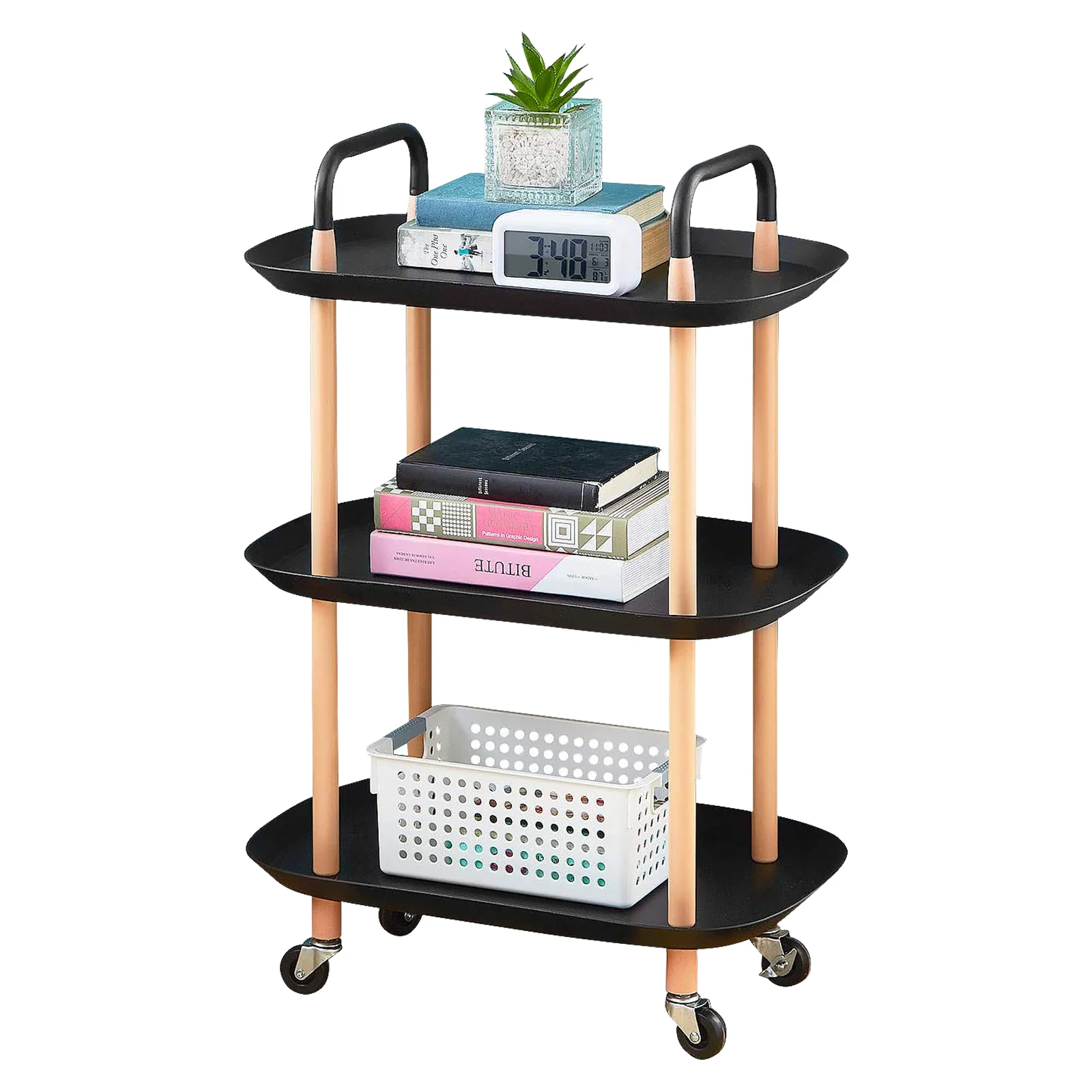 3-Tier Kitchen Organizers Rolling Utility Trolley