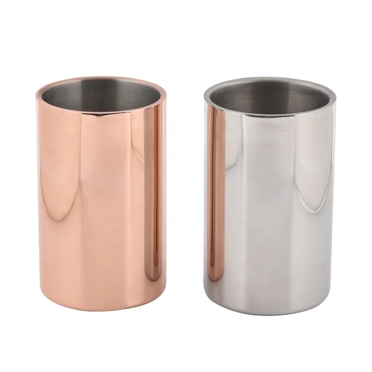 EFINE 1.5L Single Bottle Wine Chiller Ice Bucket Stainless Steel Wine Bottle Insulation Cooler