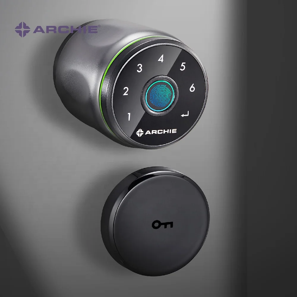 ARCHIE Ring Indicator Silver Biometric Lock Smart Finger Print Door Lock Fingerprint