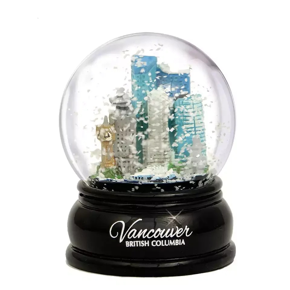 Large Cheap  London New york city  Custom Vancouver city Snow Globe Canada Souvenir Gift Snow globe