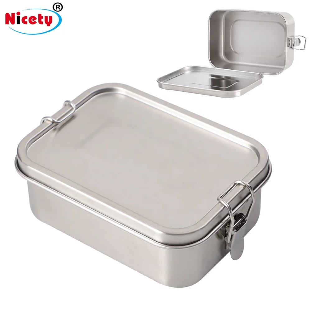 Nicety High Quality 304 Stainless Steel Lunch Box Bento Lunch Box Metal Lunchbox Stainless Steel Leakproof Edelstahl Brotdose
