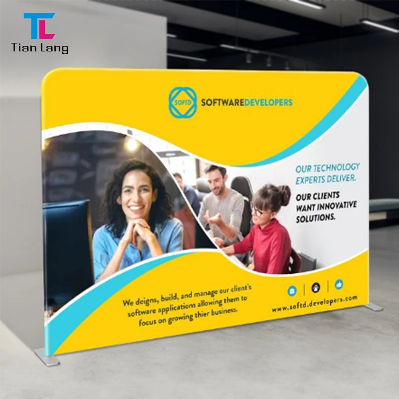 TianLang Hot Sale Gazebos Outdoor Professional Straight Shape Photo Backdrops Trade Show Exhibition Display Stand