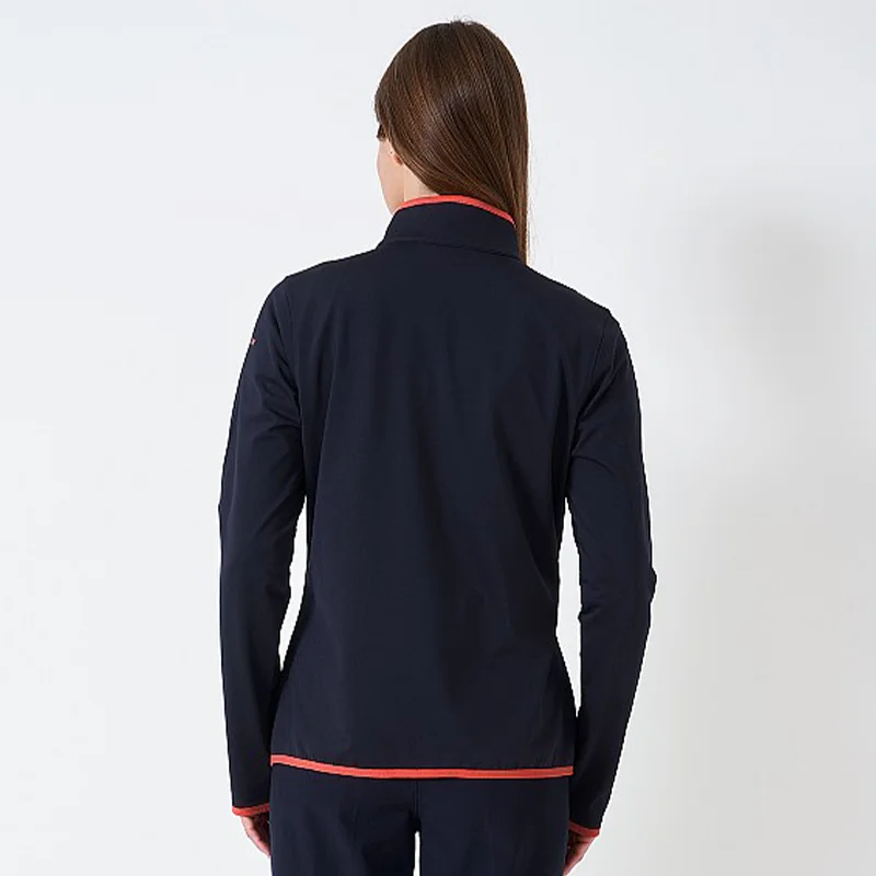 Custom Printing Logo High Quality Golf Active Outfit Long Sleeve Patchwork Color Half Zip Sweatshirt For Women