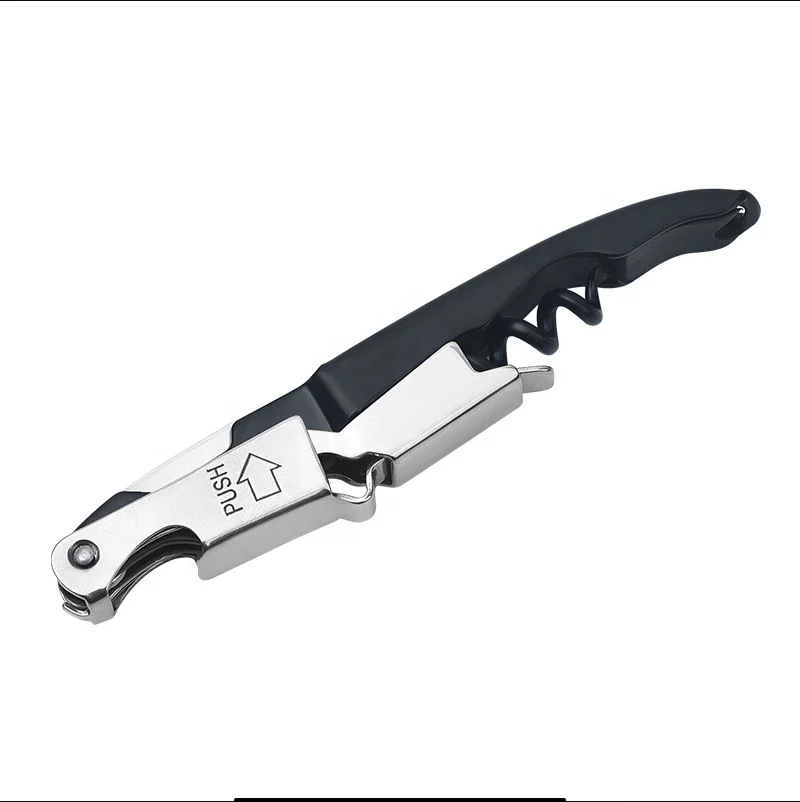 Wholesale Stainless Steel Manual Double Lever Waiters Friend Corkscrew Wine Bottle Opener