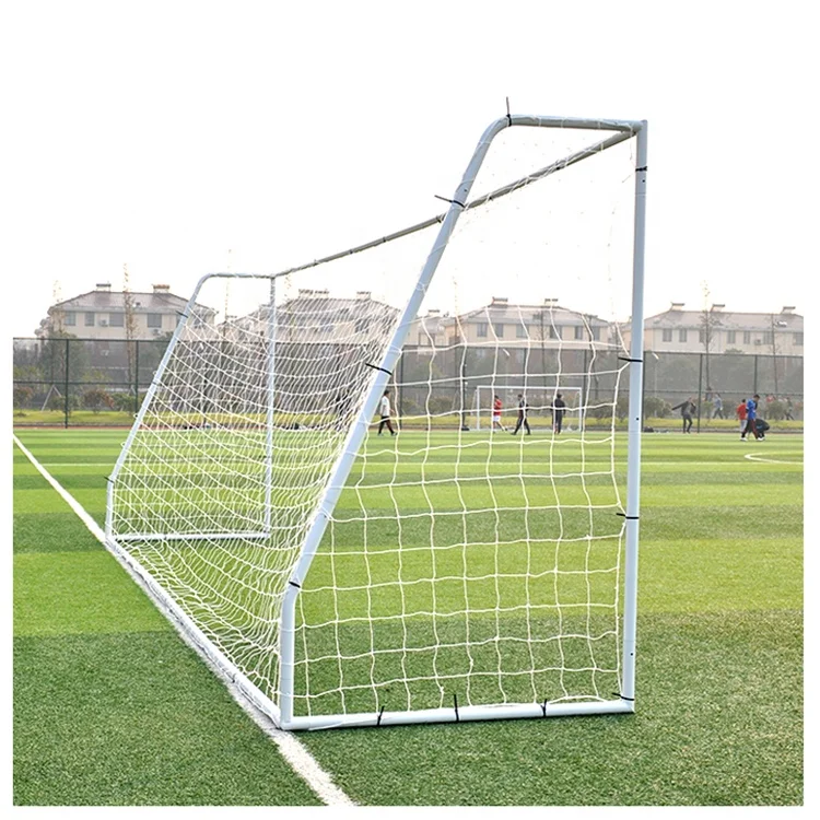 New Children 12*6 Ft.Regulation Size Metal Soccer Goal w/Weatherproof Portable HDPE Net Rebound Football Goal