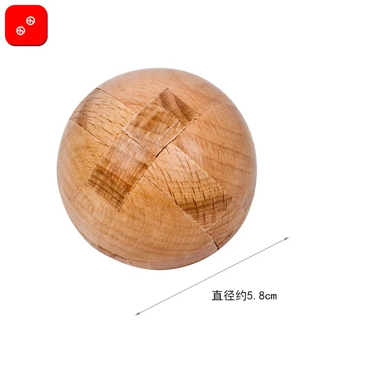 C02074 Magic Ball Toy Intelligence Game Ball  Kids Brain Teaser Puzzle Educational Equipment Luban Lock Puzzle Wooden Puzzle
