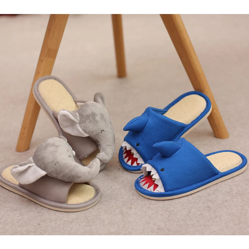 Симпатичные детские тапочки оптом, теплые удобные нескользящие детские тапочки с мультяшным рисунком