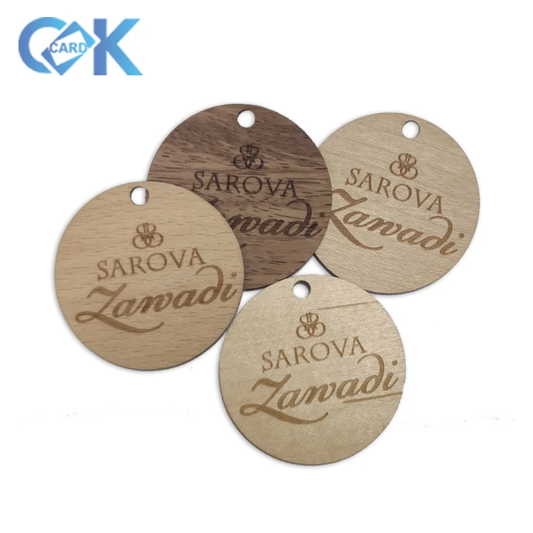 Best Price Custom Round Room Door Smart Lanyard KeyTag Access Control System Wooden Hotel Key Cards