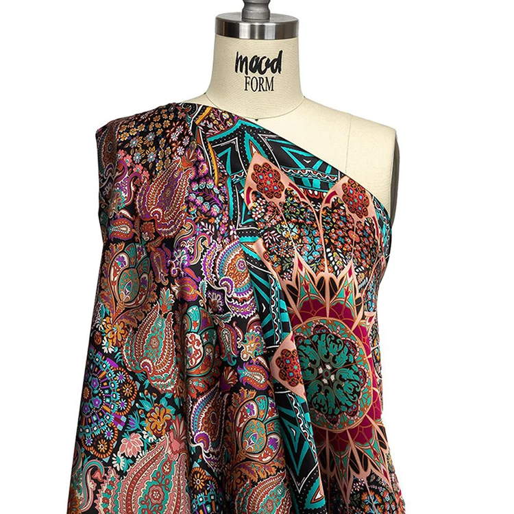 Zttex Popular super soft mythology 100 % silk  fabric print