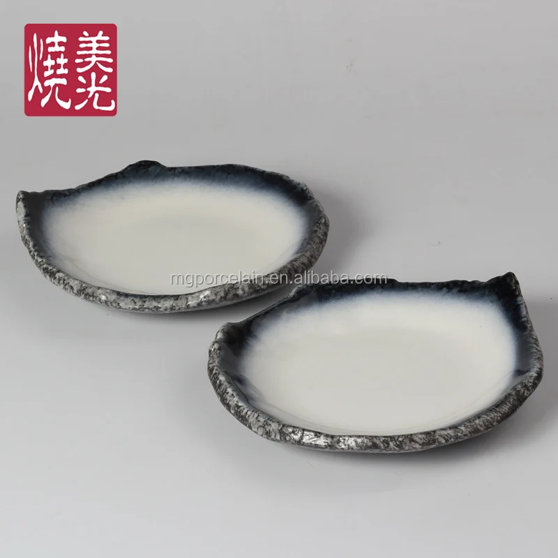 Japanese Korean cuisine ceramic tableware stoneware sushi serveware plate P-08017