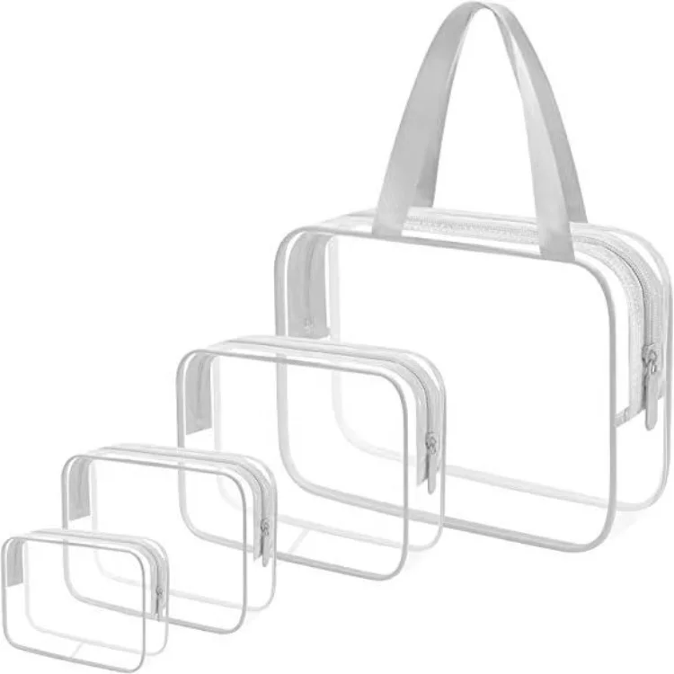 High Quality And Hot Selling Custom Size And Color Large Capacity Pvc Makeup Bag With Zipper