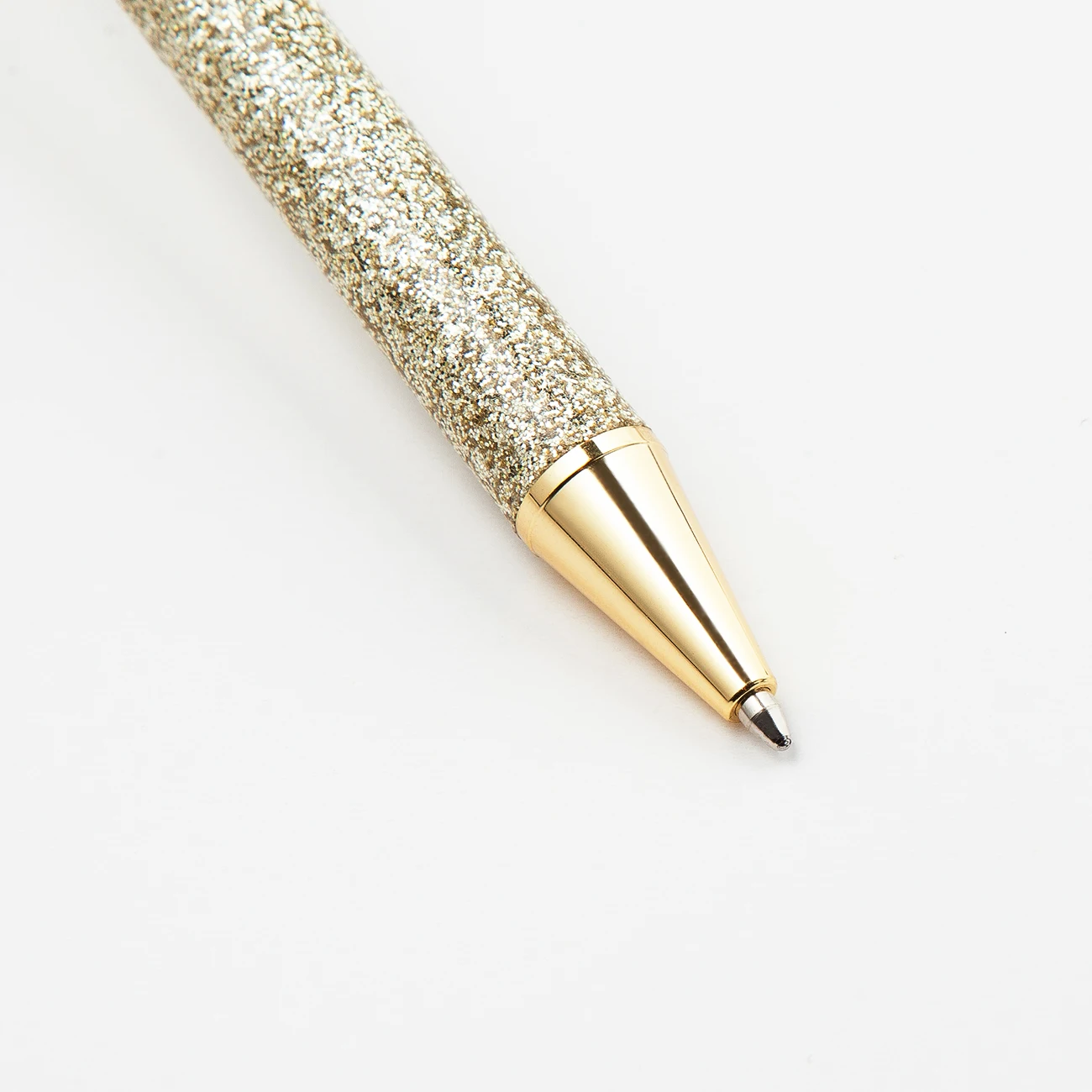 Pen glitter Promotional Gift Item Sequins shiny pen body with 1.0mm refill Engraved logo on clip metal pen