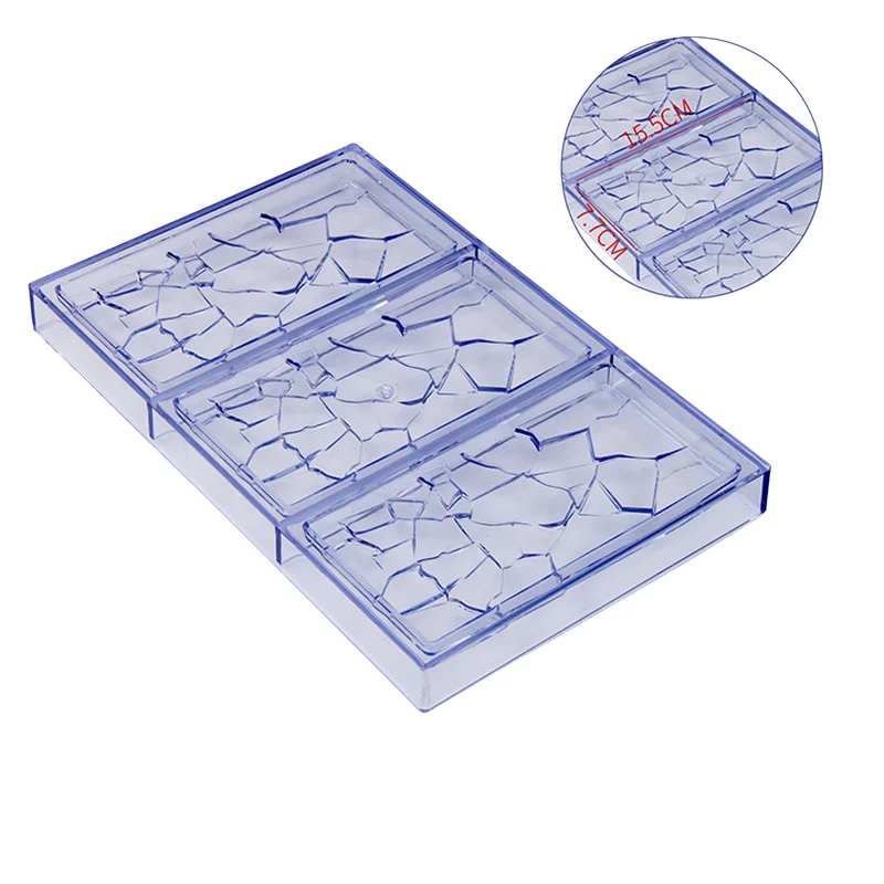 Custom Logo Large Polycarbonate Chocolate & Jelly Candy Mold Bar Moulds for Cake Tools Free & Flexible Plastic for Candle Use