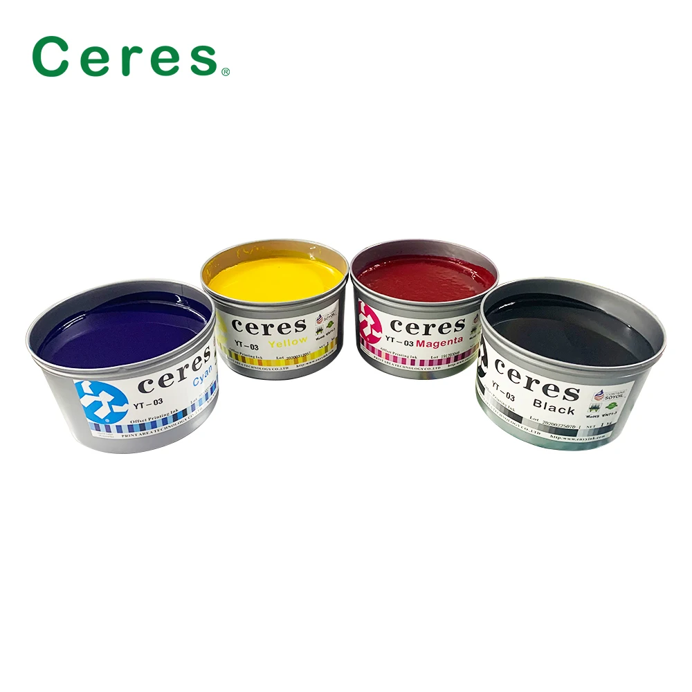Ceres Advanced Sheet-fed Offset Printing Ink , Offset CMYK 4 Color Ink Manufacturer